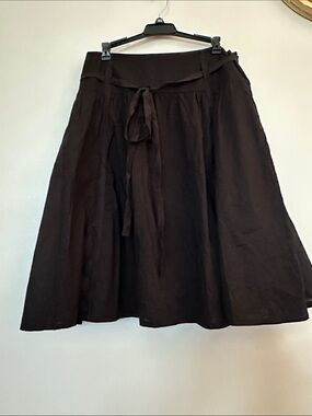 LONDONJEAN Black A-Line Tie-Waist Skirt